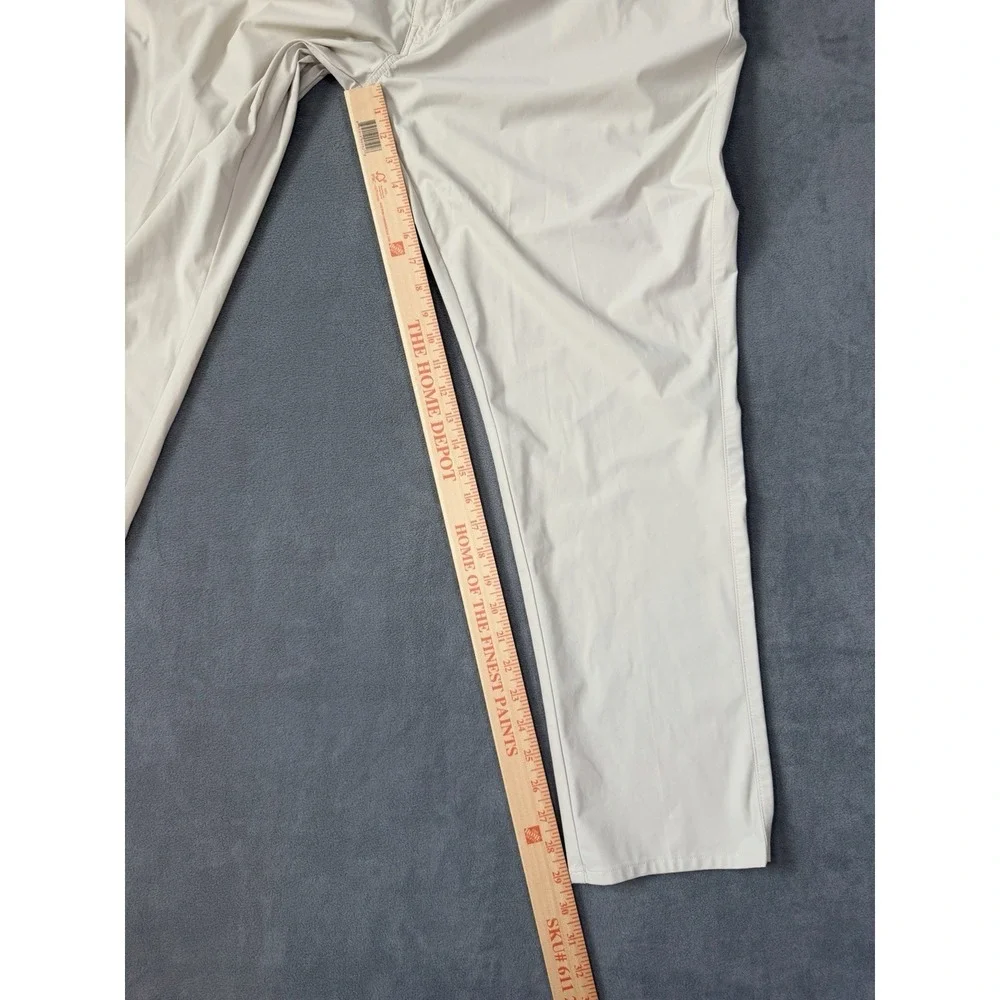 Peter Millar Bingham Performance Pants Beige Golf Casual Stretch Wicking 44x30